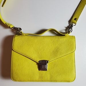 Neon yellow lime green purse
